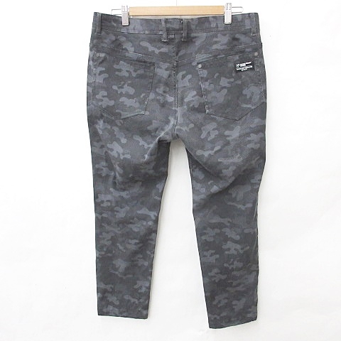 迷彩柄 ゴルフパンツ 黒 マークアンドロナ】スカル 迷彩カモ柄