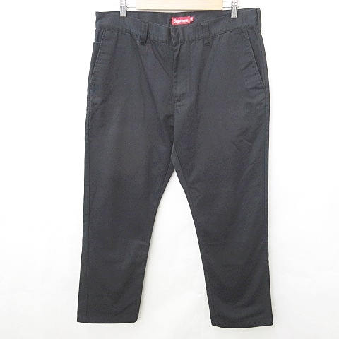 シュプリーム SUPREME ワークパンツ Work Pant ロング 無地 黒 