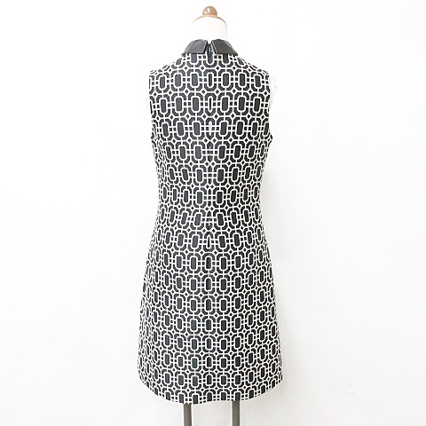 グッチ GUCCI ワンピース シャツワンピ ひざ丈 ノースリーブ 幾何学  