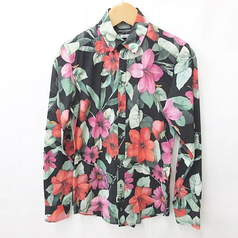 ドルチェ&ガッバーナ ドルガバ DOLCE&GABBANA GOLD シャツ 長袖 花柄  