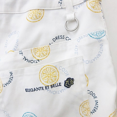 ゾーイ ZOY ゴルフ パンツ ショートパンツ ロゴ 文字 総柄 白 ホワイト