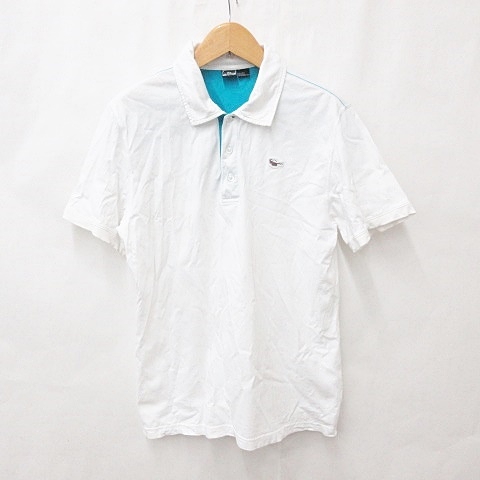 オークリー ゴルフ スポーツウェア ポロシャツ ホワイト 総柄 Lサイズ オークリー ゴルフ スポーツウェア ポロシャツ ホワイト 総柄 Lサイズ