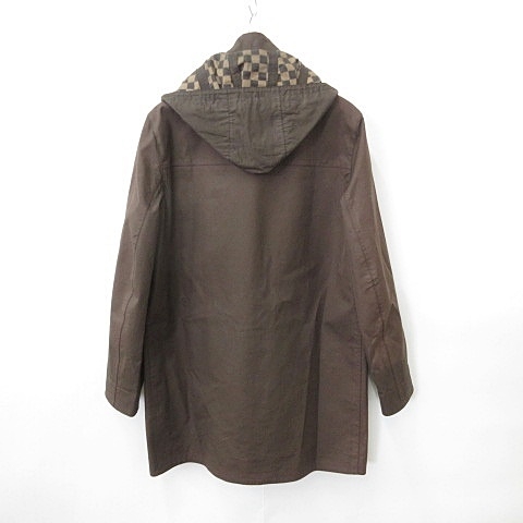 ルイヴィトン LOUIS VUITTON コート ジップアップ フード 裏 ダミエ柄