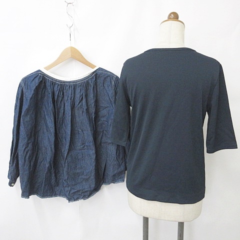 インディヴィ INDIVI アペゼラム Apaiser lame カットソー ブラウス 2 