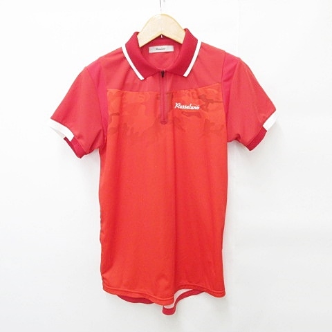 ラッセルノ Russeluno ゴルフ ポロシャツ シャツ 半袖 ハーフジップ  