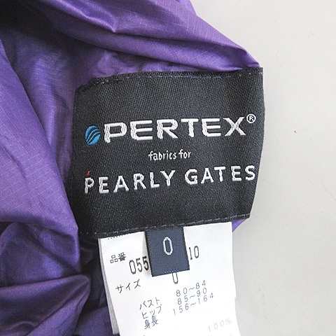 PEARLY GATES ゴルフ中綿ブルゾンアウター ネイビー×紫 リバーシブル