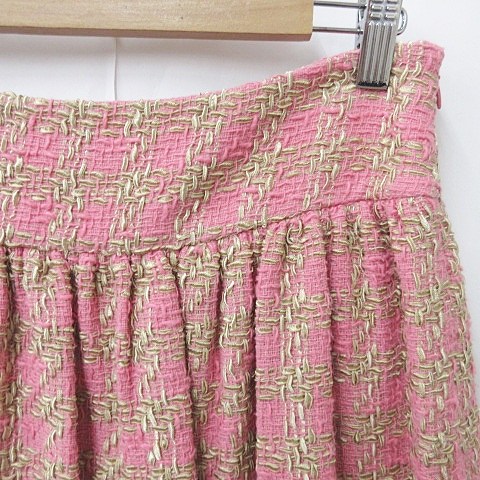 新品 レッドヴァレンティノ ピンク 裾フリル ペプラム スカート 