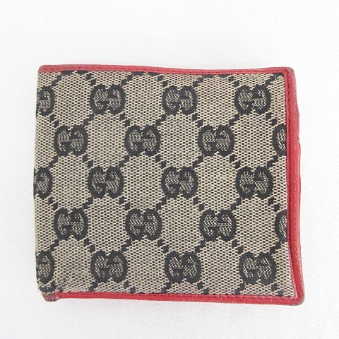 グッチ GUCCI 財布 二つ折り 小物 GGキャンバス 札入れ 小銭入れ 