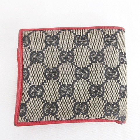 グッチ GUCCI 財布 二つ折り 小物 GGキャンバス 札入れ 小銭入れ 