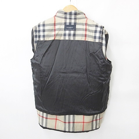 バーバリーロンドン ジャケット ライナー付 ベスト ブラック チェック