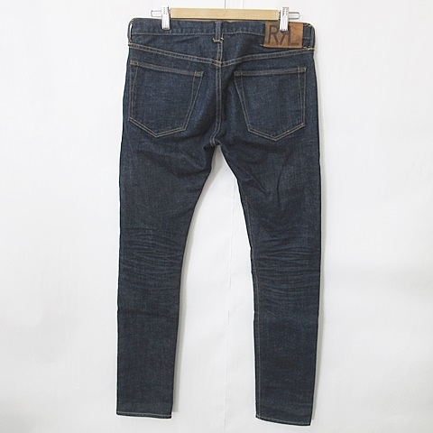 ダブルアールエル RRL パンツ デニム ジーンズ ロング ユーズド加工 29 青 ライトブルー /CT レディース