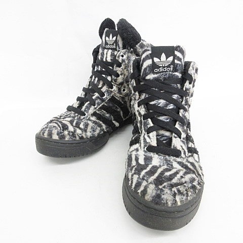 adidas×JEREMYSCOTT ゼブラ柄 ハイカットスニーカー