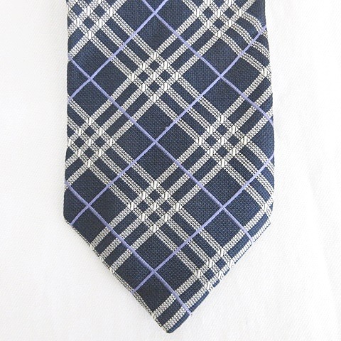 BURBERRY バーバリー 本家 チェック柄 ネクタイ ネイビー BURBERRY バーバリー 本家 チェック柄 ネクタイ ネイビー 新品