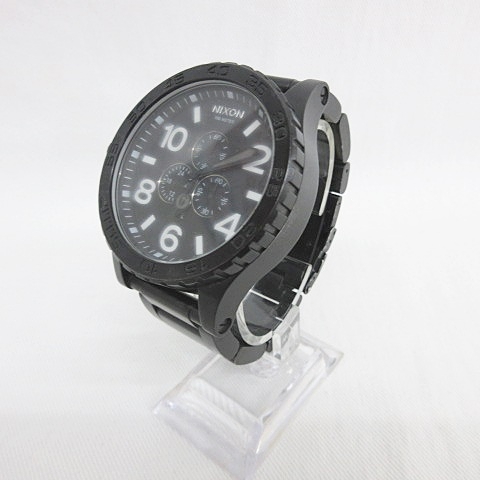 NIXON クロノグラフ ブラック腕時計　51-30 chrono Amazon.co.jp: [ニクソン] NIXON 腕時計 51-30 CHRONO: ALL BLACK
