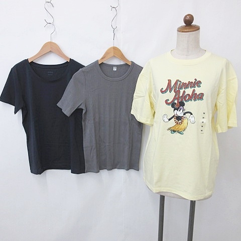 ユニクロ UNIQLO Tシャツ カットソー 3枚セット UT AIRism 半袖 丸首 
