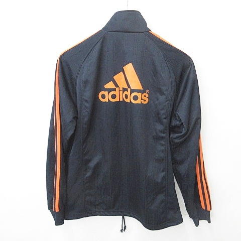 adidas】ジップアップジャケット ブラック/オレンジ adidas ジップ