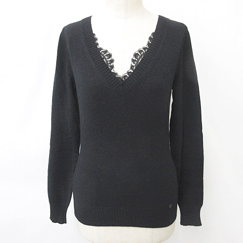 GUCCI＊グッチコットンカットソ－＊コットン ＊ Vネック GUCCI』グッチ (XS) Vネック ニットセーター