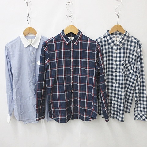 エーグル AIGLE シャツ 3枚セット 長袖 ボタンダウン クレリック エーグル AIGLE シャツ 3枚セット 長袖 ボタンダウン クレリック