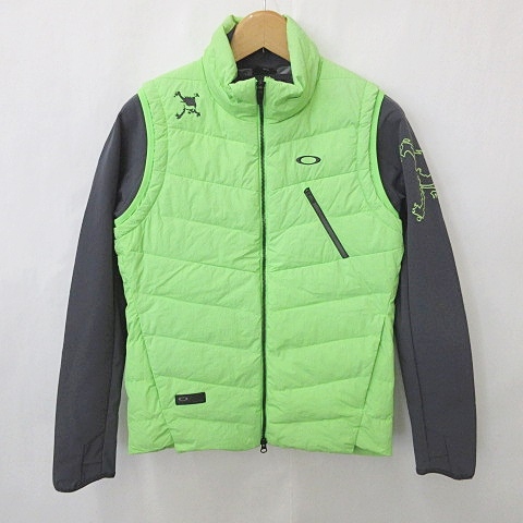 【美品】オークリー スカル ダウンベスト 2WAY ブラック L OAKLEY ベスト ジレ 「現品限り」オークリー SKULL TRANSFORM