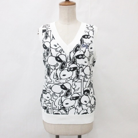 パーリゲイツ⭐︎スヌーピーベスト⭐︎ PEARLY GATES Vネックニット