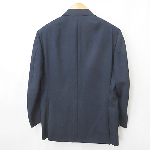 CORNELIANI ネイビー ビジネスジャケット 48 Men's navy blue wool, silk linen and cotton jacket | Corneliani