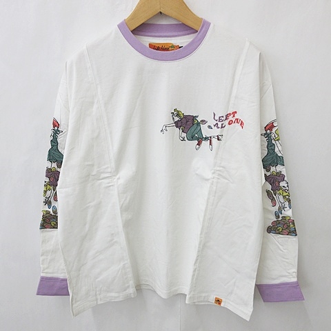 未使用品 レフトアローン Left Alone カットソー Tシャツ 長袖 丸首 別 