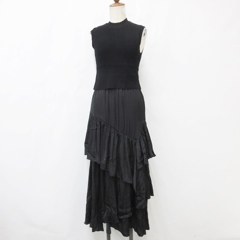 黒 ノースリーブ ロング ニット FOXEY(フォクシー) ワンピース サイズ  