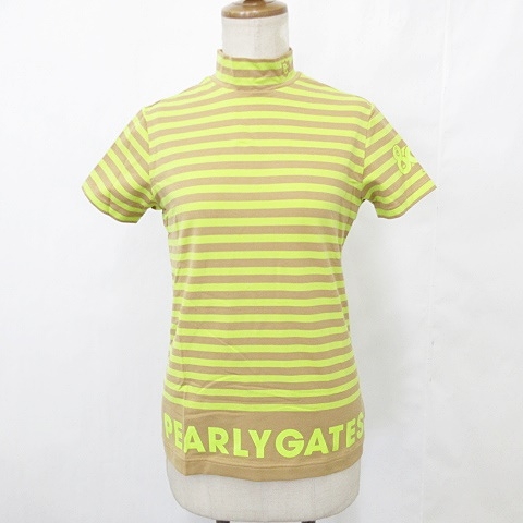 【美品！】PEARLY GATES パーリーゲイツ モックネックゴルフシャツ パーリーゲイツ ゴルフ ゴルフウェア ゴルフシャツ モックネック
