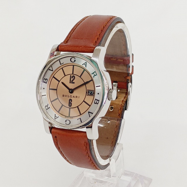 ✨BVLGARI✨ブルガリ✨Solotempo✨ST35S✨デイト✨腕時計✨ ブルガリ BVLGARI ST35S ソロテンポ デイト クォーツ メンズ 美品 箱