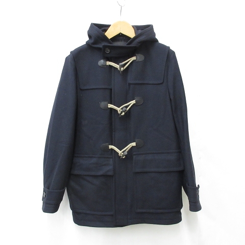 プラダ PRADA コート ダッフルコート フード トグルボタン 牛革 ウール