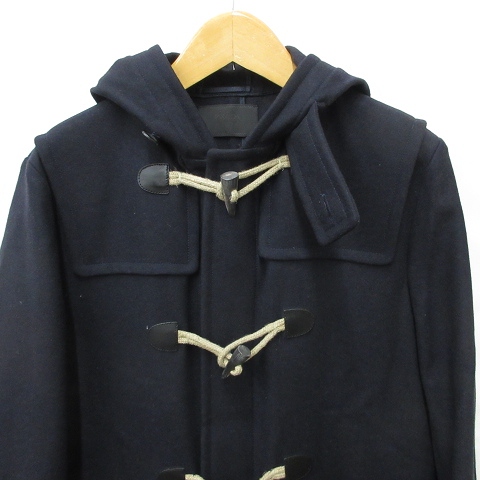 プラダ PRADA コート ダッフルコート フード トグルボタン 牛革 ウール