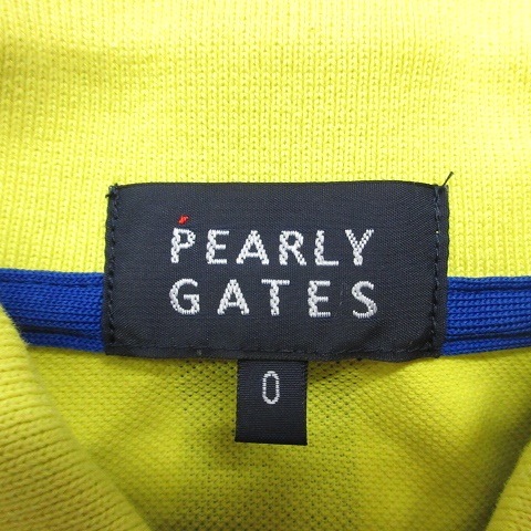 未使用 パーリーゲイツ ポロシャツ 1 イエロー レディース 中古・古着通販】PEARLY GATES (パーリーゲイツ) カノコ半袖