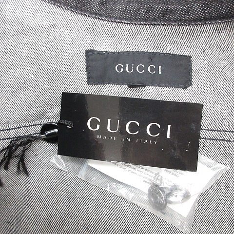 グッチ GUCCI ジャケット Gジャン 3rd サード デニム テープ 綿 黒