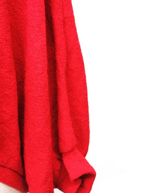 セシルマクビー Cecil Mcbee ニット ポンチョ ケープ リボン 無地 赤 M レディース 137 ベクトルパーク