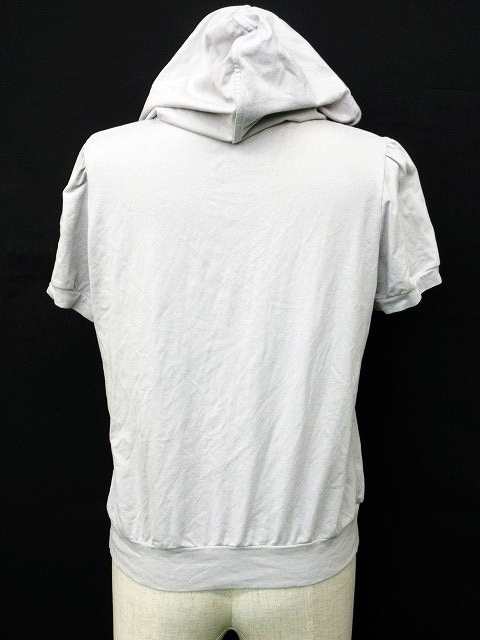 ユニクロ Uniqlo パーカー ジャケット ジップアップ フーデッド 半袖 無地 グレー系 L レディース 137 ベクトルパーク
