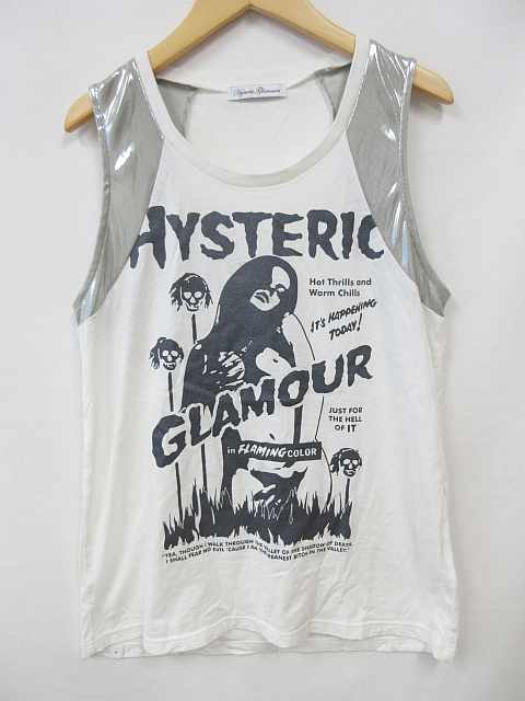 HYSTERIC GLAMOUR タンクトップ 白 ヒステリックグラマー スカル