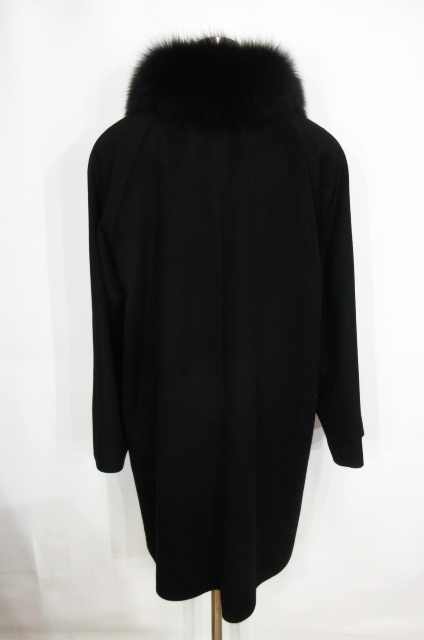 エンチャリオット EMCHARIOT コート ロング カシミヤ混 つけ襟 ファー 