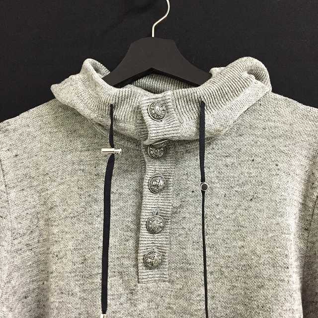 未使用品 バルマン BALMAIN 16SS リネン ニット パーカー フーディ 