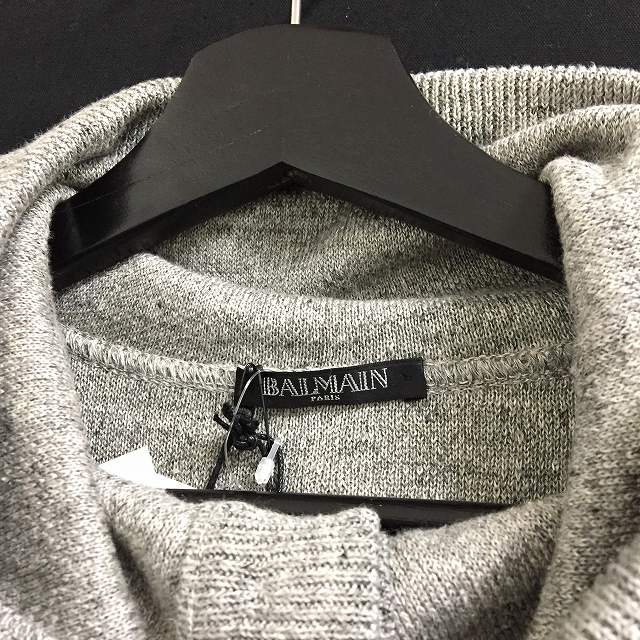 未使用品 バルマン BALMAIN 16SS リネン ニット パーカー フーディ 