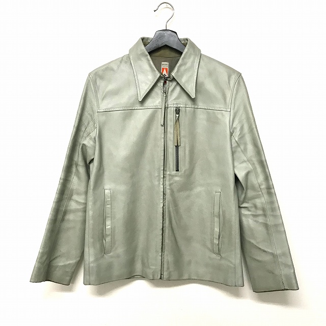 クリストフルメール CHRISTOPHE LEMAIRE レザーブルゾン シングル 