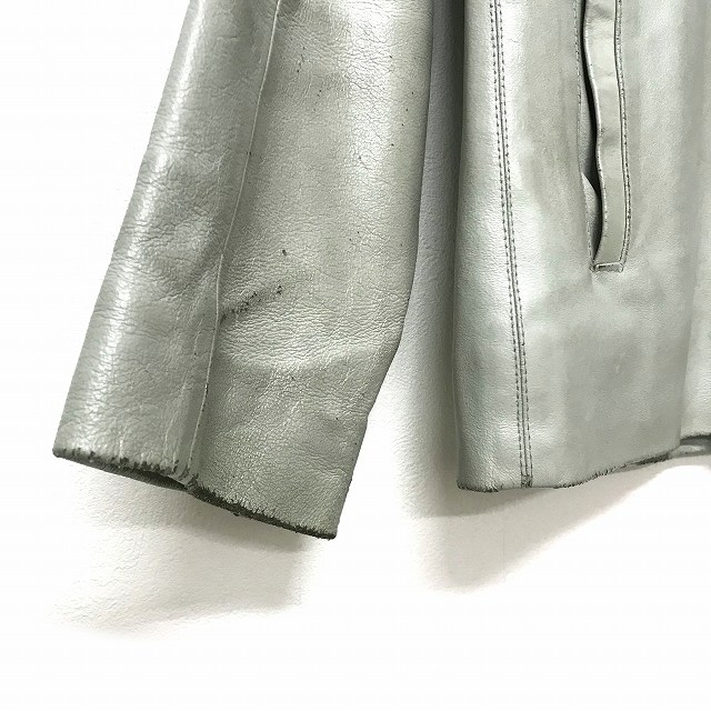 クリストフルメール CHRISTOPHE LEMAIRE レザーブルゾン シングル