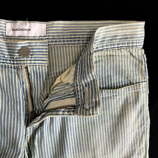 フェノメノン phenomenon 16SS DAMAGE DENIM PANTS ヒッコリー