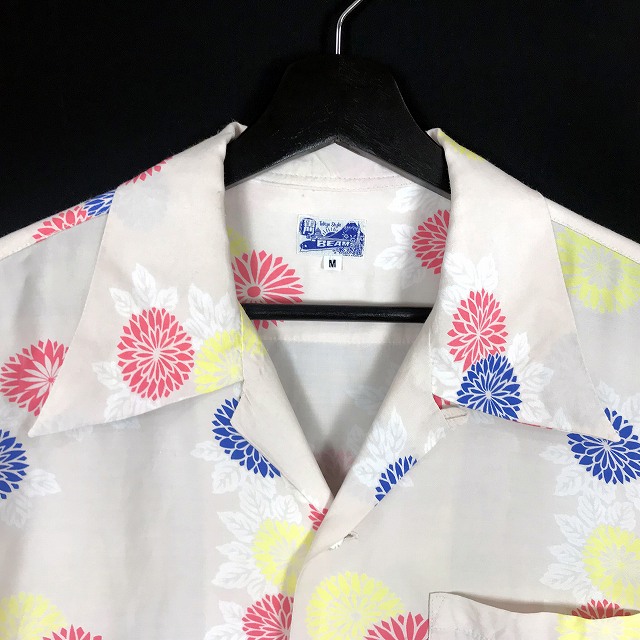 極美品】サンサーフ　アロハシャツ　オープンカラー　ビームス別注　雷門　花柄　XL 極美品】サンサーフ アロハシャツ オープンカラー ビームス別注