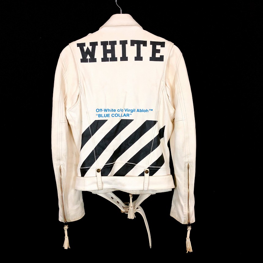 オフホワイト OFF WHITE 16SS BLUE COLLAR バックプリント ダブル 