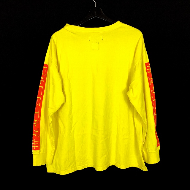 イエロー長袖カットソー FACETASM ファセッタズム FACETASM 18AW FACETASM LONG TEE オーバー