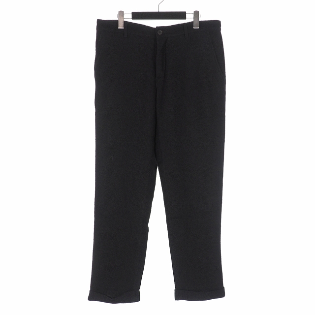 アンドゥムルメステール Ann Demeulemeester ウール パンツ スラックス クロップド L ブラック 黒 メンズ 140 ベクトルパーク