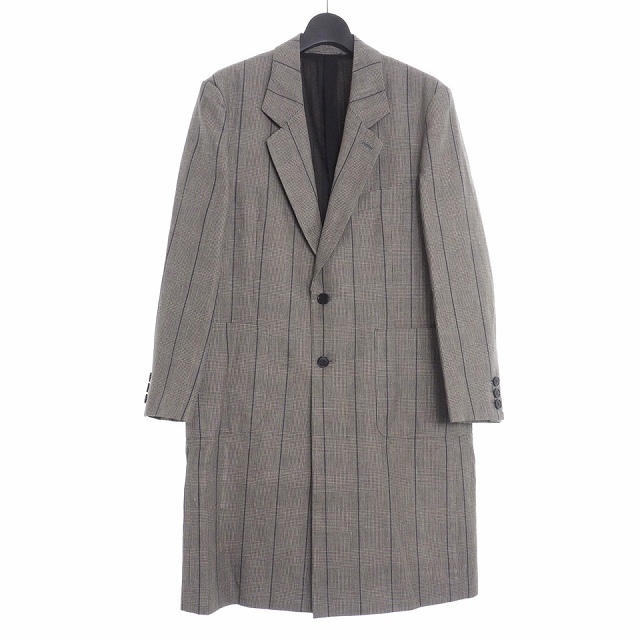 ダイエットブッチャースリムスキン Diet Butcher Slim Skin 19ss Glen Checked Coat グレンチェック チェスターコート 2 グレー D191h235 メンズ 140 ベクトルパーク