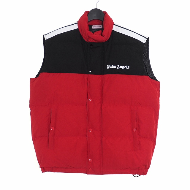 パームエンジェルス Palm Angels 19aw ダウンベスト ジャケット ナイロン L レッド 赤 ブラック 黒 Pmed006e 国内正規 メンズ 140 ベクトルパーク