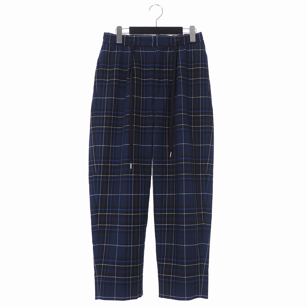 モンキータイム Monkey Time アローズ ｔｗ ワイド 1p イージーパンツ チェック柄 ウエストゴム紐 S ネイビー 14 1 0476 メンズ 140 ベクトルパーク