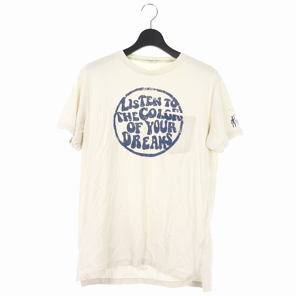エンジニアードガーメンツ Engineered Garments プリント Tシャツ カットソー コットン 半袖 M ホワイト 白 メンズ 140 ベクトルパーク